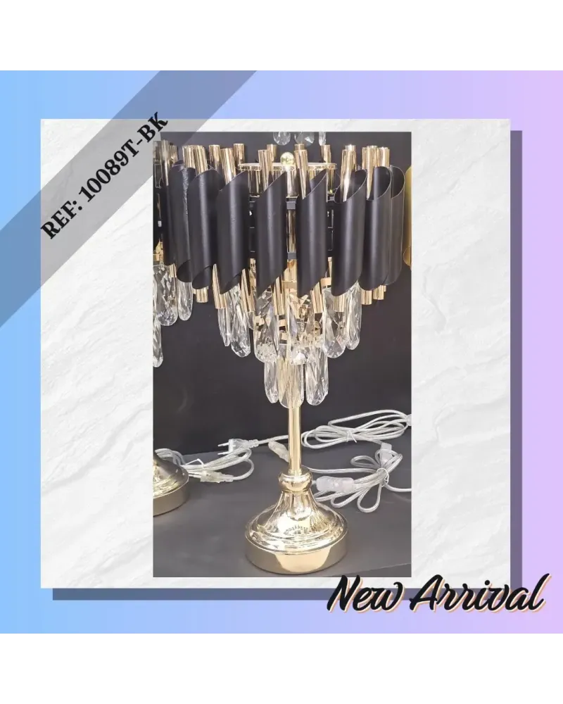 abat jour cristal noir