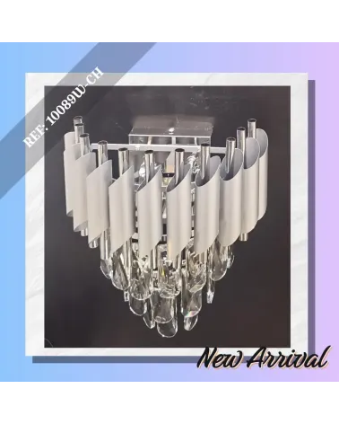 applique cristal gris