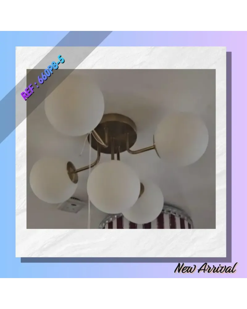 PLAFONNIER A 5 BOULES