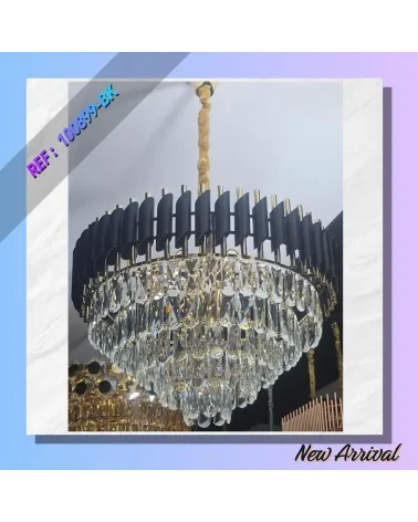 LUSTRE CRISTAL MODERNE BLACK